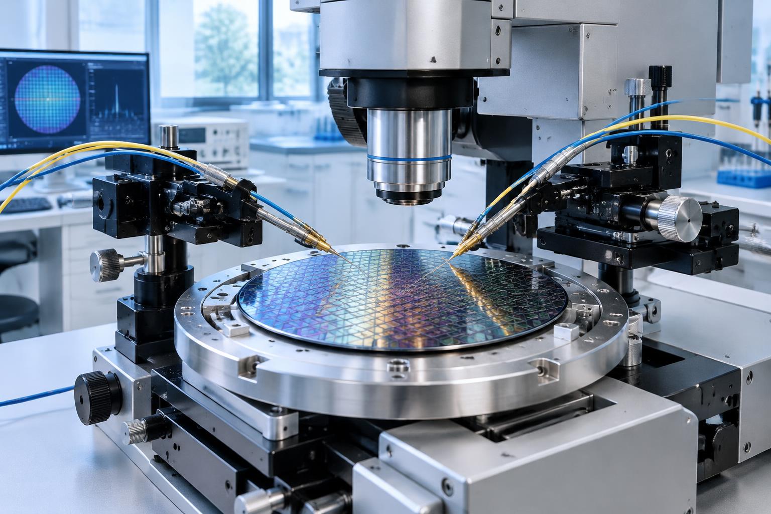 Illustration of photonics laboratory equipment